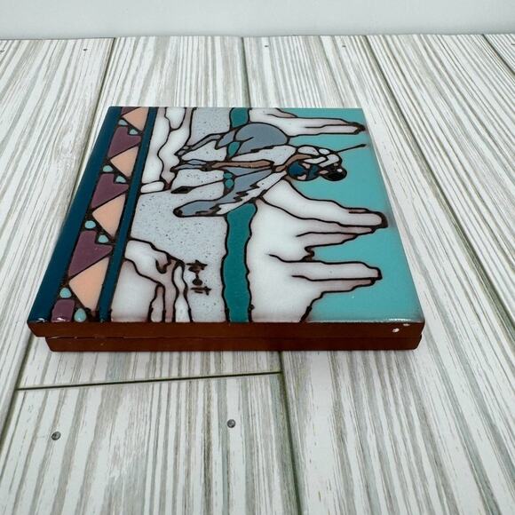 Ceramic glazed tiles southwestern desert horse rider art wall 4x4 made in Italy - Picture 10 of 10